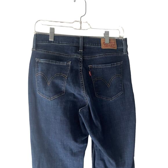 Levi Strauss & Co Women's Size 29 Dark Wash Blue Curvy Bootcut Jeans - Picture 6 of 11